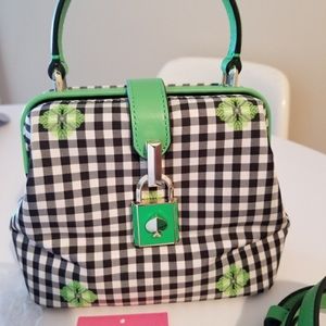 Kate Spade Remedy Gingham Small Top-handle Bag no shoulder strap
